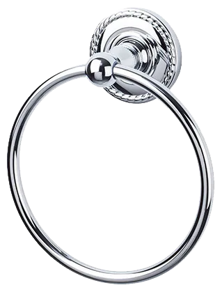 Edwardian Bath Ring - Rope Backplate ED5PCF Polished Chrome