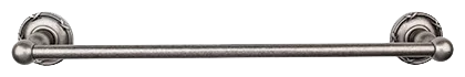 Edwardian Bath 18'' Single Towel Bar - Ribbon Backplate ED6APE Antique Pewter