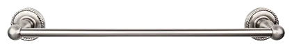 Edwardian Bath 18'' Single Towel Bar - Rope Backplate ED6BSNF Brushed Satin Nickel