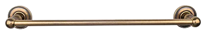 Edwardian Bath 18'' Single Towel Bar - Beaded Backplate ED6GBZA German Bronze