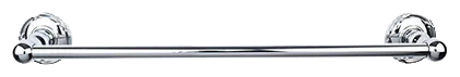 Edwardian Bath 18'' Single Towel Bar - Ribbon Backplate ED6PCE Polished Chrome