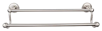 Edwardian Bath 18'' Double Towel Bar - Beaded Backplate ED7BSNA Brushed Satin Nickel