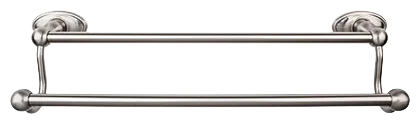Edwardian Bath 18'' Double Towel Bar - Oval Backplate ED7BSNC Brushed Satin Nickel