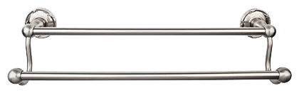 Edwardian Bath 18'' Double Towel Bar - Ribbon Backplate ED7BSNE Brushed Satin Nickel