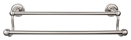 Edwardian Bath 18'' Double Towel Bar - Rope Backplate ED7BSNF Brushed Satin Nickel