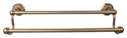 Edwardian Bath 18'' Double Towel Bar - Hex Backplate ED7GBZB German Bronze