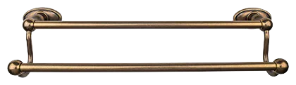 Edwardian Bath 18'' Double Towel Bar - Oval Backplate ED7GBZC German Bronze