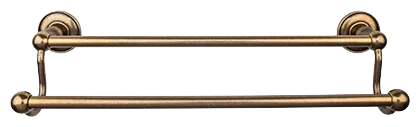 Edwardian Bath 18'' Double Towel Bar - Plain Backplate ED7GBZD German Bronze
