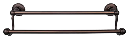 Edwardian Bath 18'' Double Towel Bar - Plain Backplate ED7ORBD Oil Rubbed Bronze