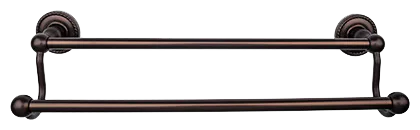 Edwardian Bath 18'' Double Towel Bar - Rope Backplate ED7ORBF Oil Rubbed Bronze