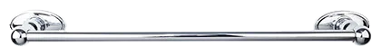 Edwardian Bath 24'' Single Towel Bar - Oval Backplate ED8PCC Polished Chrome