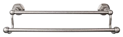 Edwardian Bath 24'' Double Towel Bar - Hex Backplate ED9APB Antique Pewter