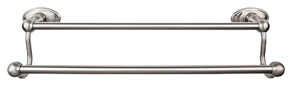 Edwardian Bath 24'' Double Towel Bar - Oval Backplate ED9BSNC Brushed Satin Nickel