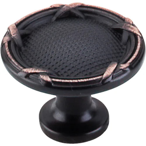 Edwardian Ribbon & Reed Knob 1 1/4'' M1647 Tuscan Bronze