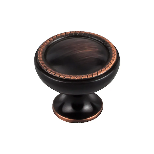Edwardian Emboss Knob 1 1/4'' M1670 Tuscan Bronze