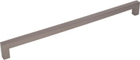 Nouveau III Square Bar Pull 12'' Ash Gray