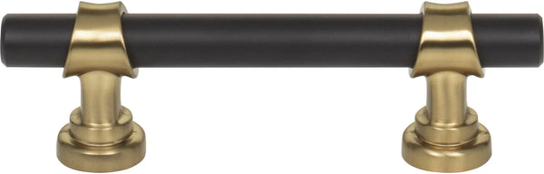 Dakota Bit Pull 3 Inch Flat Black and Honey Bronze M2700