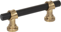 Dakota Bit Pull 3 Inch Flat Black and Honey Bronze M2700