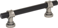 Dakota Bit Pull 3 3/4 Inch Flat Black and Pewter Antique M2706