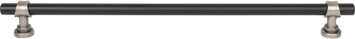 Dakota Bit Pull 12 Inch Flat Black and Pewter Antique M2766