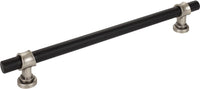 Dakota Bit Appliance Pull 12 Inch Flat Black and Pewter Antique M2778