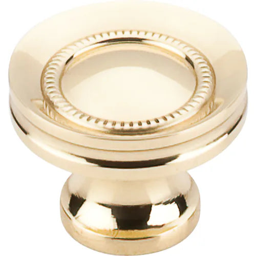 Somerset II Button Faced Knob 1 1/4'' M290 Polished Brass