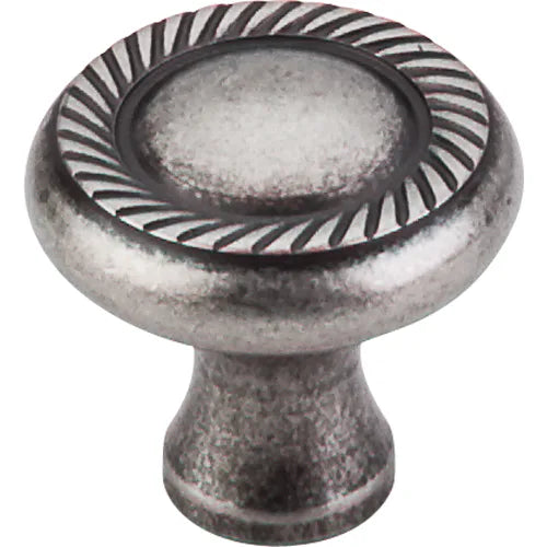 Somerset II Swirl Cut Knob 1 1/4'' M329 Antique Pewter
