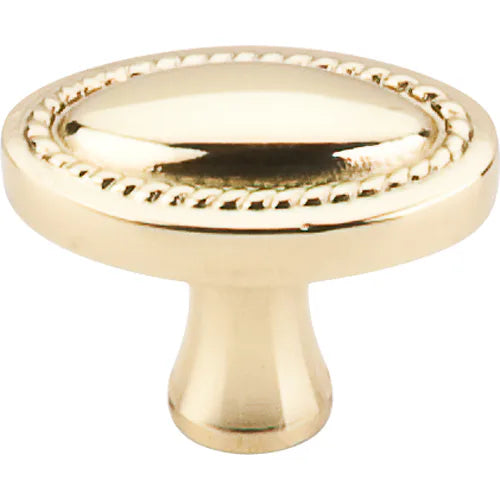 Somerset II Oval Rope Knob 1 1/4'' M346 Polished Brass