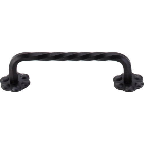 Normandy Thin Twist D-pull backplate 3 15/16'' cc M650 Patina Black