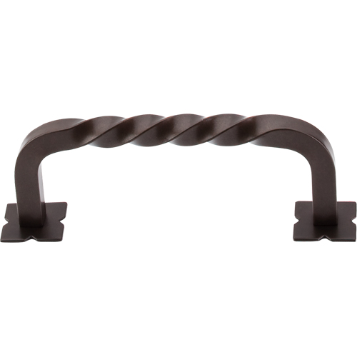 Normandy Square Twist D-pull backplates 3 3/4'' cc M784