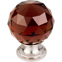 Wine Crystal Knob 1 3/8'' Base