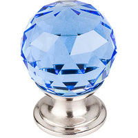 Blue Crystal Knob 1 1/8'' Base