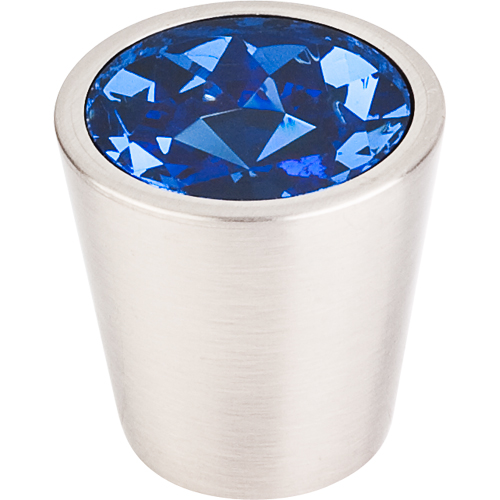 Blue Crystal Center Knob 1 1/16''   TK131