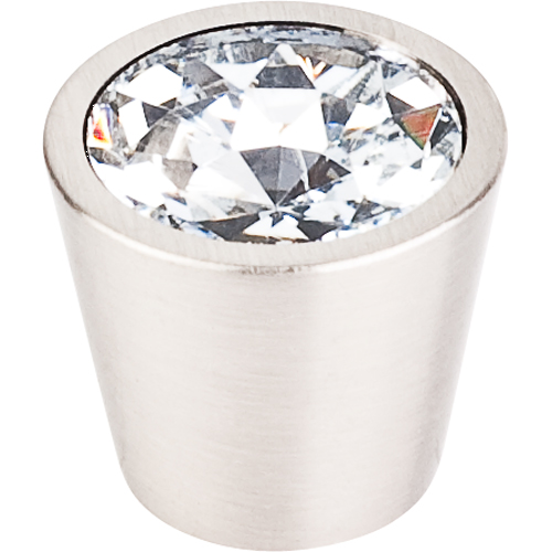 Clear Crystal Center Knob 3/4''   TK136