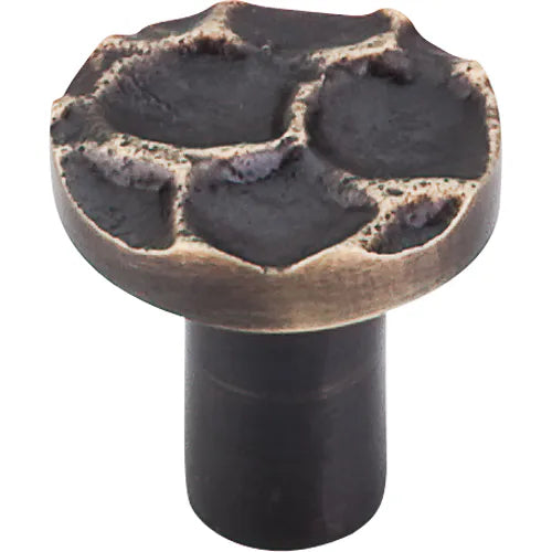 Cobblestone Round Knob Small 1 1/8'' TK295BA Brass Antique