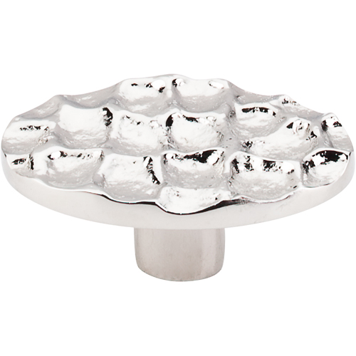 Cobblestone Oval Knob Large 2 5/8'' TK299PN Polished Nickel