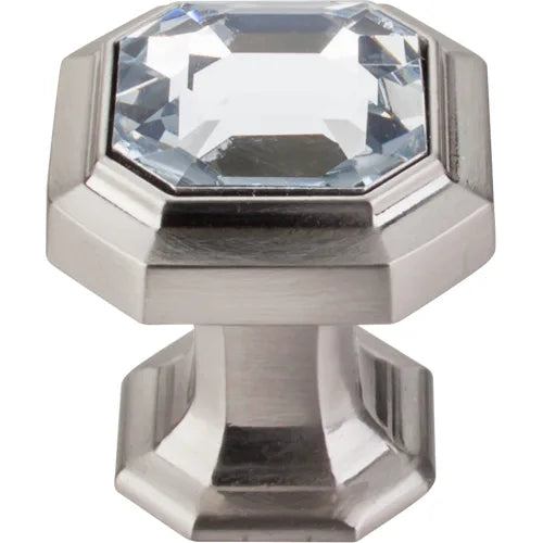 Chareau Crystal Emerald Knob 1 1/8'' TK390BSN Brushed Satin Nickel