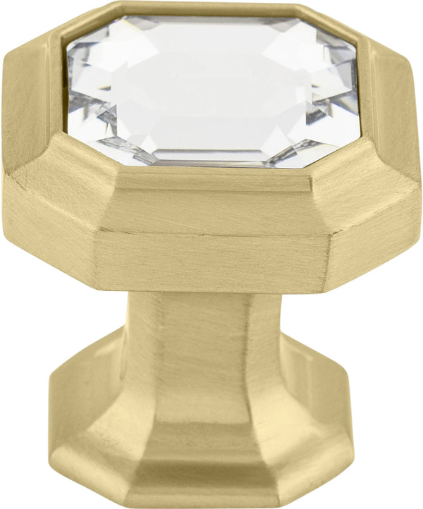 Chareau Crystal Emerald Knob 1 1/8'' Honey Bronze TK390HB