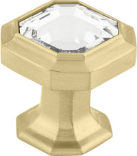 Barrington Crystal Emerald Knob 1 1/8'' Honey Bronze