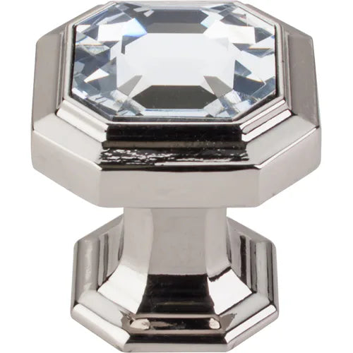 Chareau Crystal Emerald Knob 1 1/8'' TK390PN Polished Nickel