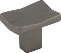 Mercer Quilted Knob 1 1/4 Inch Ash Gray