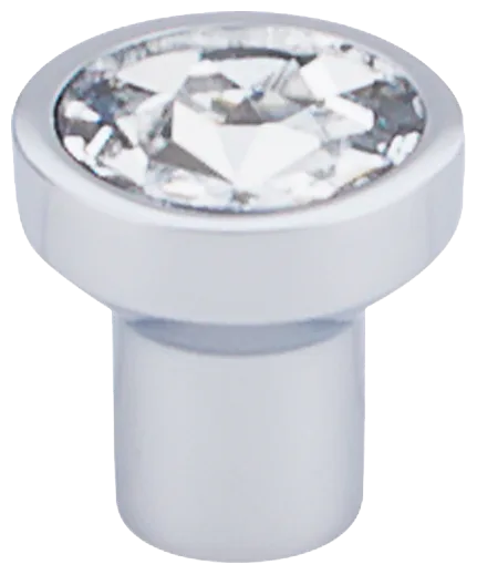Barrington Wentworth Crystal Round Knob 1 1/8'' TK736PC Polished Chrome Base